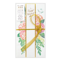 Midori sobre para dinero de boda — Ramo rosado calado — foto 1
