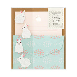 Midori Conjunto de Cartas Miniatura con Sellos de Conejo — foto 1