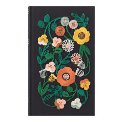 Midori Diario 5 años flores bordadas negro — foto 2