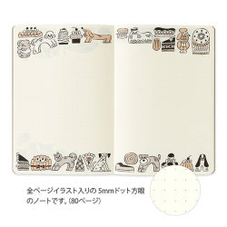 Midori yururogu Cuaderno de puntos con diseños de sweets y animales — foto 4
