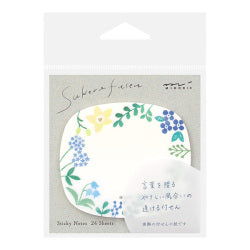 Midori papel de nota con flores de campo — foto 1