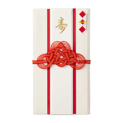 Midori sobre para dinero Origata — Boda, pliegues finos rojos — foto 2
