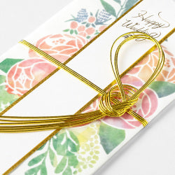 Midori sobre para dinero de boda — Ramo rosado calado — foto 4