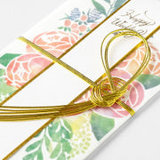 Midori sobre para dinero de boda — Ramo rosado calado — foto 4
