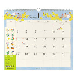 Midori Calendario de Pared L con Pájaros — foto 1