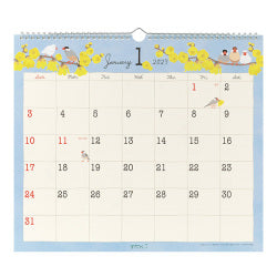 Midori Calendario de Pared L con Pájaros — foto 2