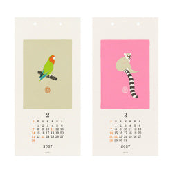 Midori Calendario de Pared con Papel Washi Animal — foto 3