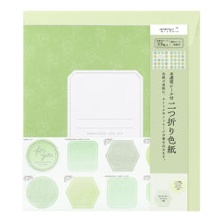 Midori Tarjeta de color plegable con sellos de mensaje — foto 1