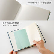 Midori Cuaderno de sellos portátil azul claro — foto 6