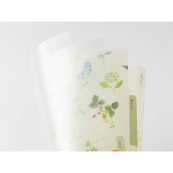 Midori Portafolio transparente con flores — foto 4
