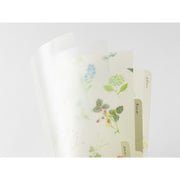 Midori Portafolio transparente con flores — foto 4