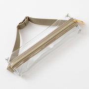Midori Estuche para bolígrafos de banda de libro transparente y beige — foto 2