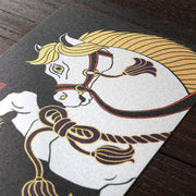 Midori Tarjeta de postales con caballo blanco — foto 3