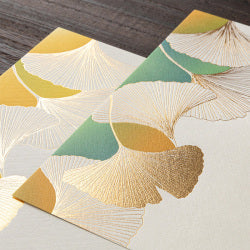 Midori Papel con hojas de otoño doradas — foto 4