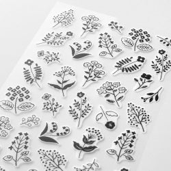 Midori Sellos de flores monocromas — foto 3