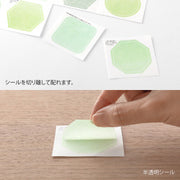 Midori Hojas de colores adhesivas semitransparentes verde — foto 3