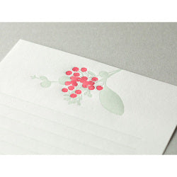 Midori set de cartas con impresión tipográfica — Ramo rojo — foto 4