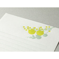 Midori set de cartas con impresión tipográfica — Ramo amarillo — foto 4