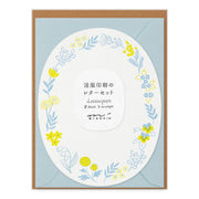 Midori set de cartas troquelado — Corona floral azul — foto 1