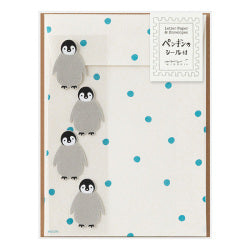 Midori Set de Cartas con Sellos de Pingüino — foto 1