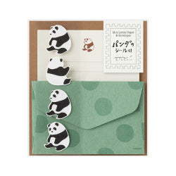 Midori conjunto de carta mini con sellos de panda — foto 1