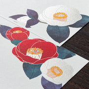 Midori papel para cartas S2 — Camelias rojas y blancas — foto 4