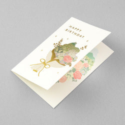 Midori Tarjeta con ventanita y ramo de flores — foto 2