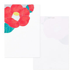 Midori bloc de postales — Camelias rojas y blancas, 6 hojas — foto 3