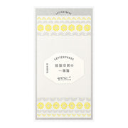 Midori Cuaderno de Notas con Diseño de Flores en Línea Amarillo — foto 1