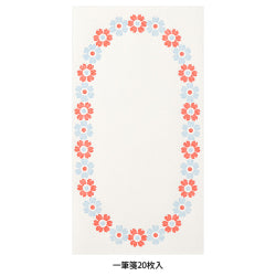 Midori bloc para mensajes con impresión tipográfica — Marco floral celeste — foto 2