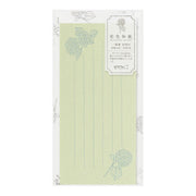 Midori papel para mensajes con sobres — Hanairo Washi verde — foto 1
