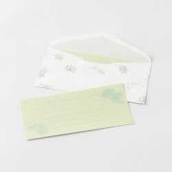 Midori papel para mensajes con sobres — Hanairo Washi verde — foto 7