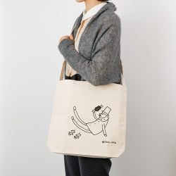 Midori Bolsa de lona natural con diseño de hombre mayor — foto 5