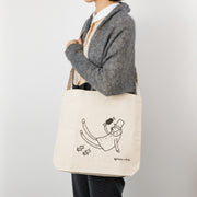 Midori Bolsa de lona natural con diseño de hombre mayor — foto 5