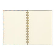 Midori Cuaderno de Anillas Lino Cheque Naranja y Azul — foto 6