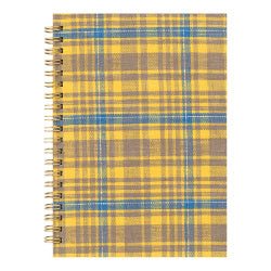 Midori Cuaderno de Anillas Lino Tartán Amarillo — foto 2