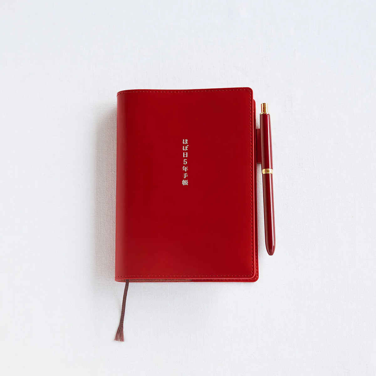 Cubierta de cuero para Hobonichi 5-Year Techo (Rojo) — Tamaño A6 — foto 1