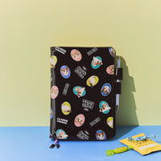 Cubierta para agenda Candy Stripper — Random Dog & Cat (Black) — A5 Cousin Size — foto 1