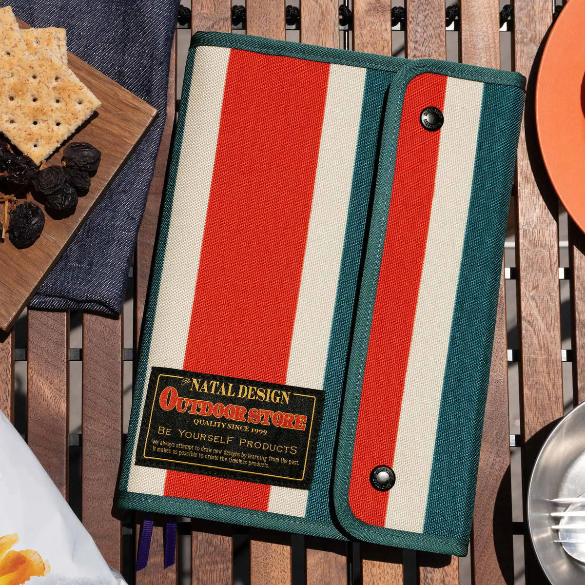 Cubierta para agenda Natal Design — Hello New Day! (Retro Stripe) — A5 Cousin Size — foto 1