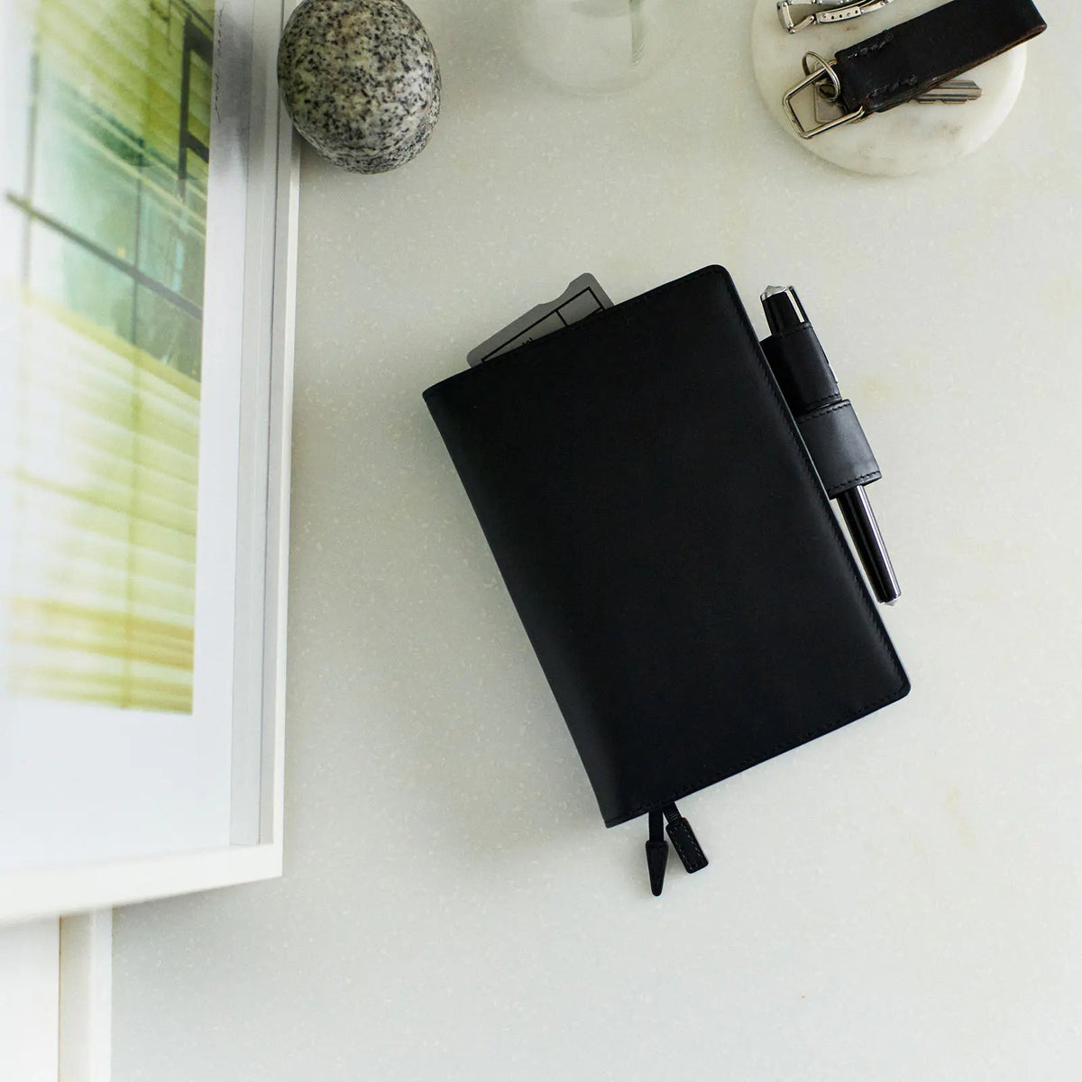 Cubierta para agenda Leather — TS Basic - Black — A6 Original Size — foto 1