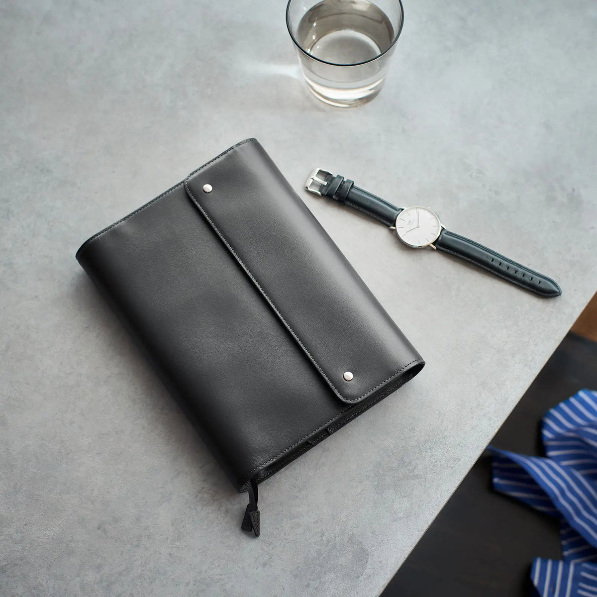 Cubierta para agenda Leather - Charcoal Gray - A5 Cousin Size — foto 1