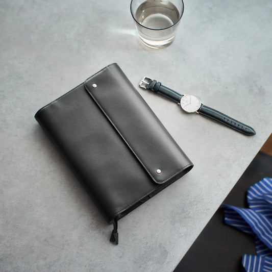 Cubierta para agenda Leather - Charcoal Gray - A5 Cousin Size — foto 1