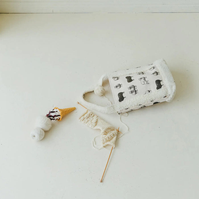 Bolsa de tela Miknits — Baguette Tote para tejer (Ovejas) — foto 1