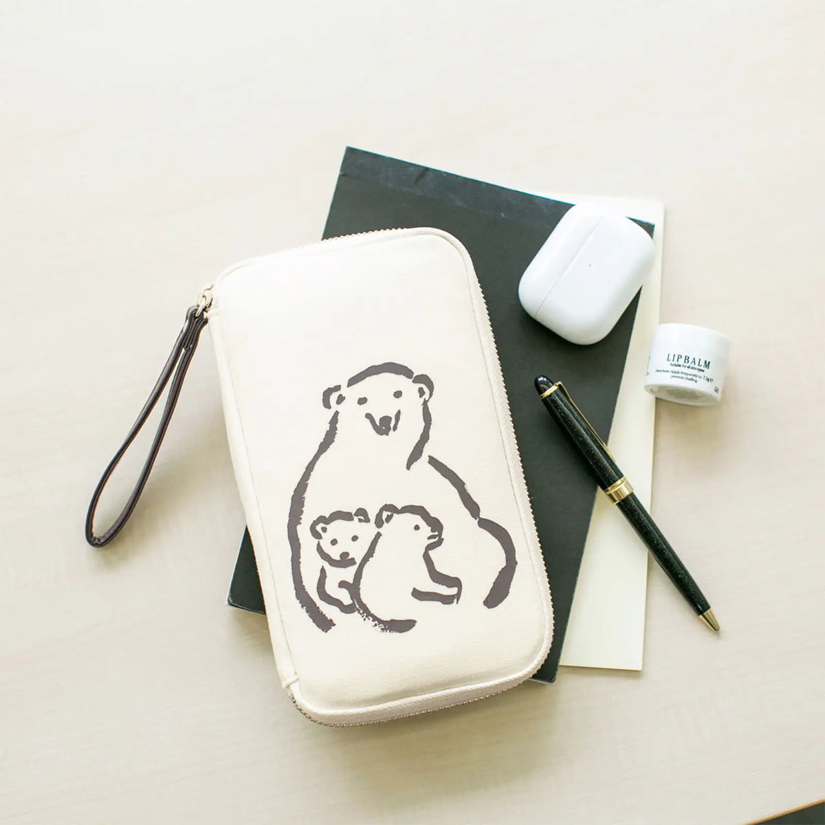 Organizador Izumi Shiokawa — Oso Polar — Bolsillo con cajón pequeño — foto 1