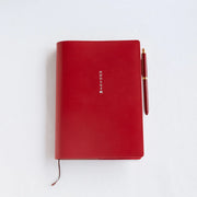 Cubierta de cuero para agenda Hobonichi 5-Year Techo grande (Rojo) - Tamaño A5 — foto 1