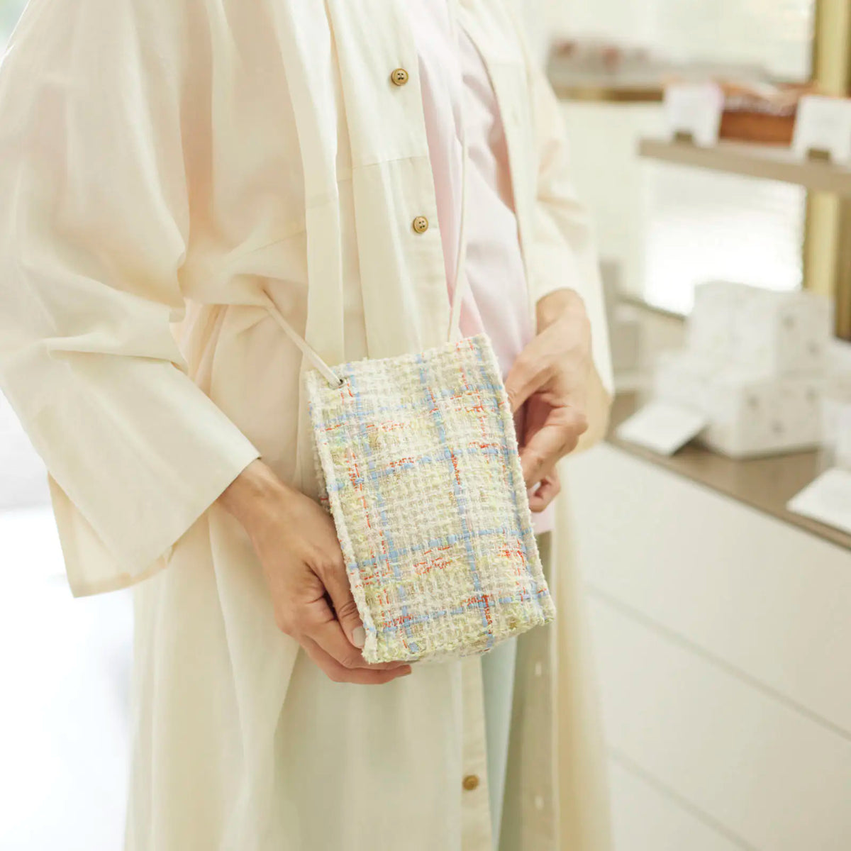 Organizador Iwate Home Spun — Sherbet Tweed — Drawer Pouch Dangle — foto 1