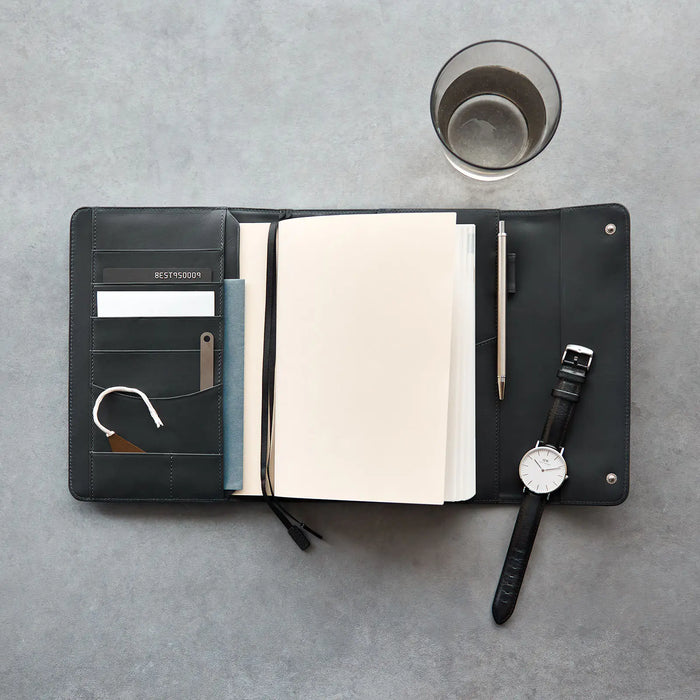 Cubierta para agenda Leather - Charcoal Gray - A5 Cousin Size — foto 2