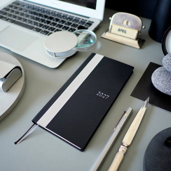 Agenda White Line — Black — Weeks Softcover Book — foto 2