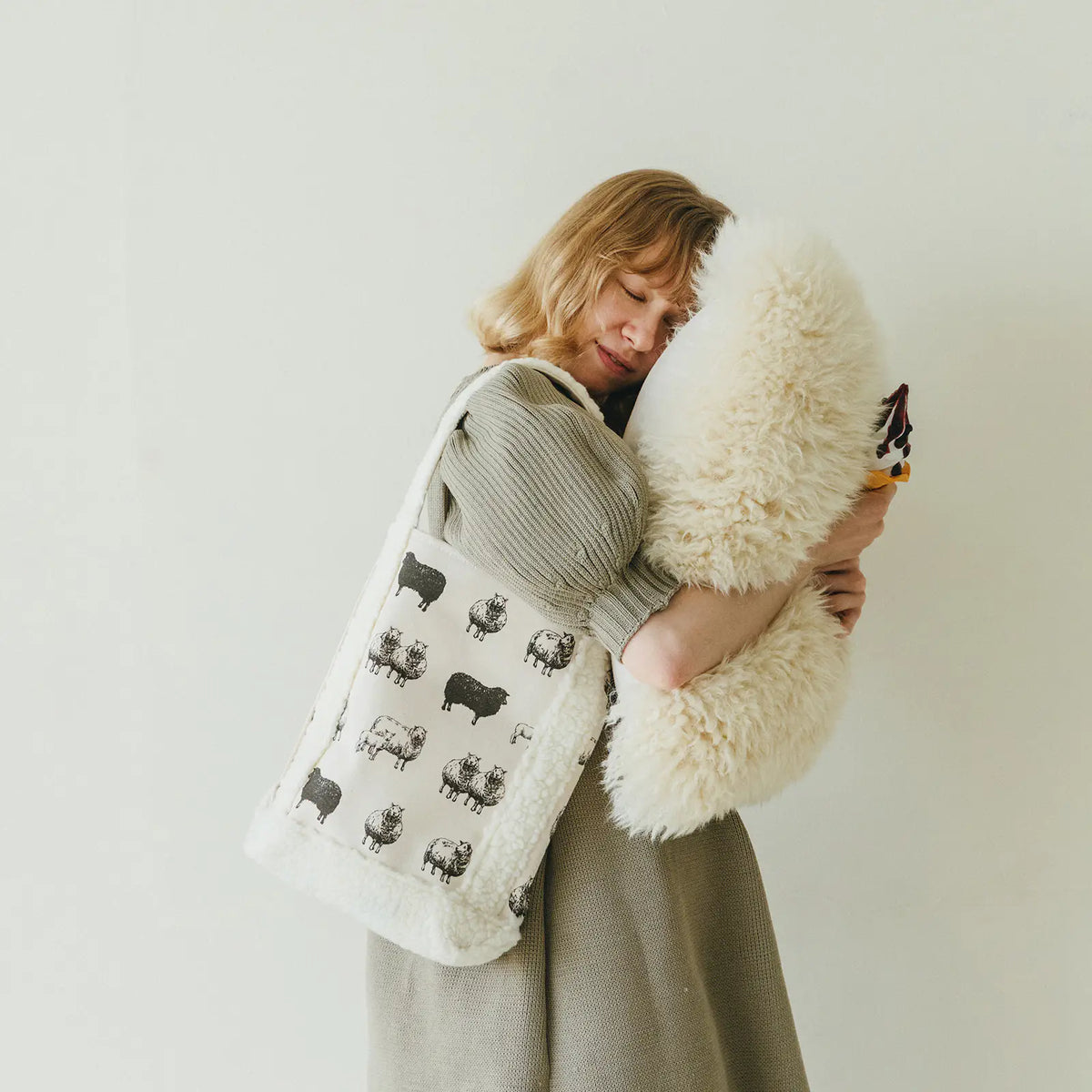 Bolsa de tela Miknits — Baguette Tote para tejer (Ovejas) — foto 3