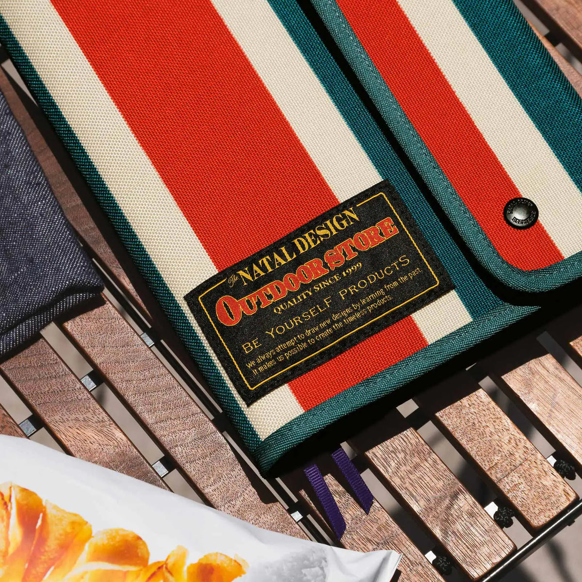 Cubierta para agenda Natal Design — Hello New Day! (Retro Stripe) — A5 Cousin Size — foto 4